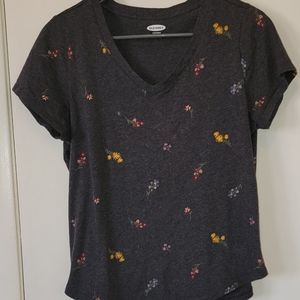 Old Navy v-neck tee with flowers